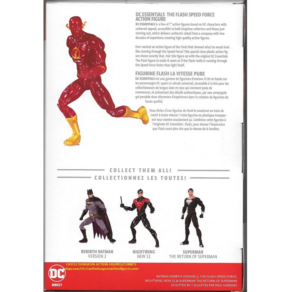 Figurine DC Essentials The Flash Speed Force arrière de la boite