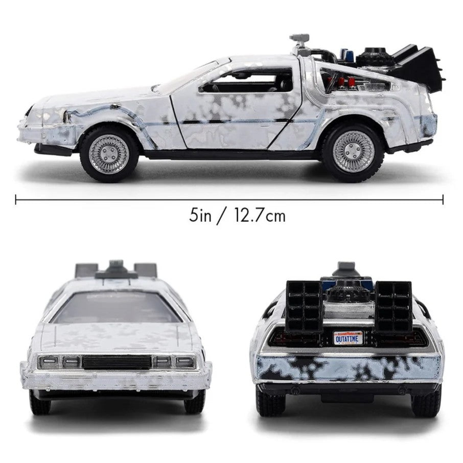 Back to the Future, DeLorean 1:32 40e anniversaire (Jada Toys) avec dimensions