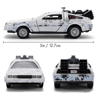 Back to the Future, DeLorean 1:32 40e anniversaire (Jada Toys) avec dimensions