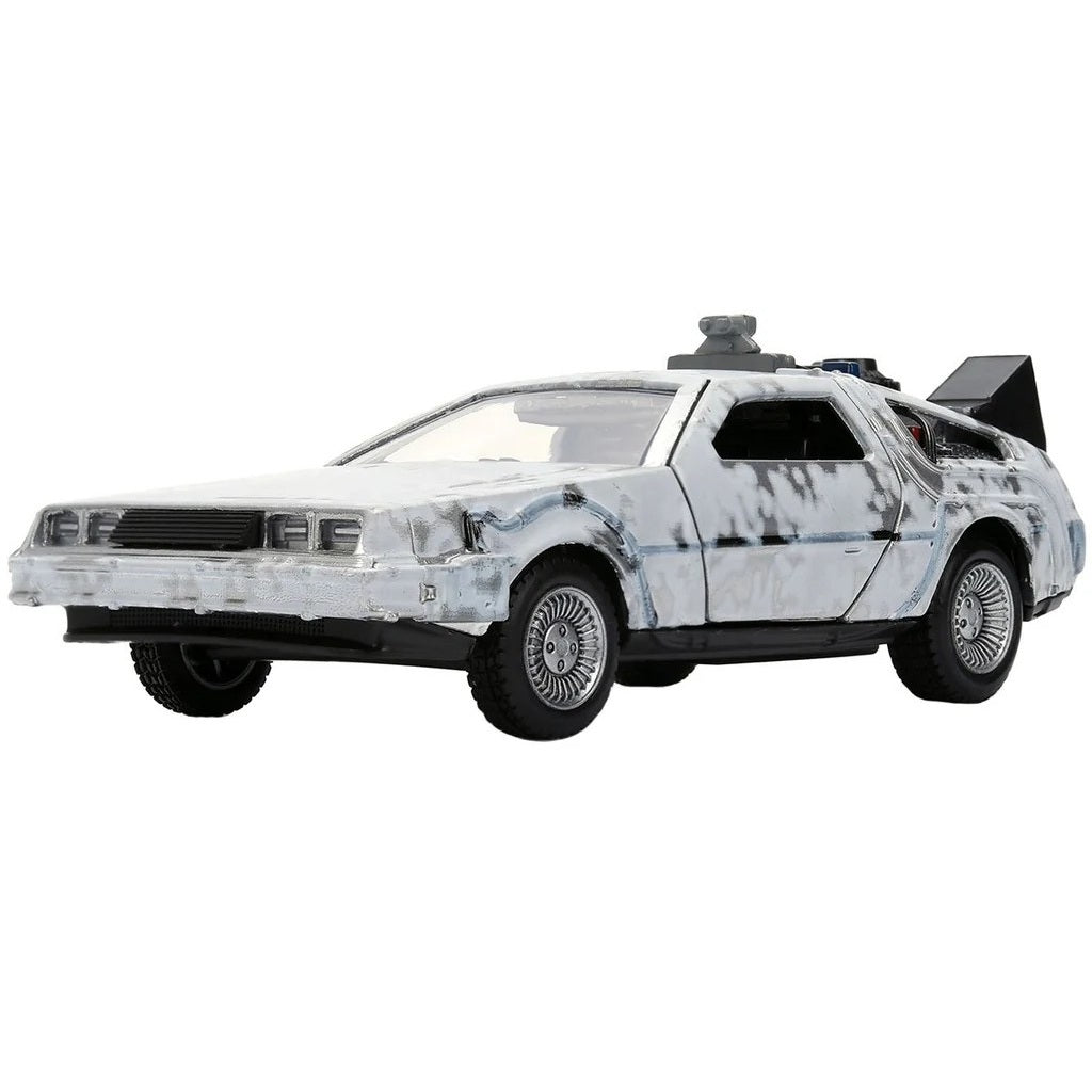 Back to the Future, DeLorean 1:32 40e anniversaire (Jada Toys) de face