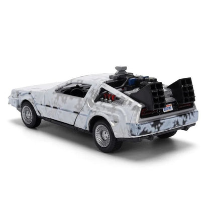 Back to the Future, DeLorean 1:32 40e anniversaire (Jada Toys) de 3/4 arrière