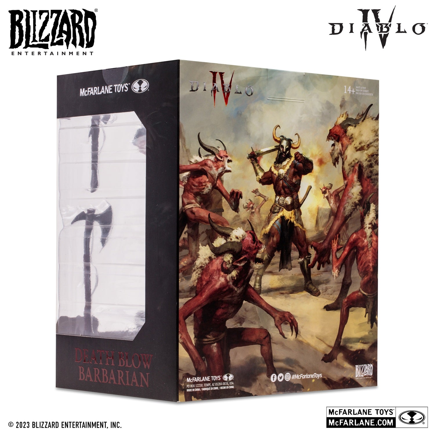 Diablo 4 figurine Common Death Blow Barbarian McFarlane arrière de la boite