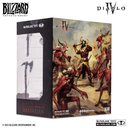 Diablo 4 figurine Common Death Blow Barbarian McFarlane arrière de la boite