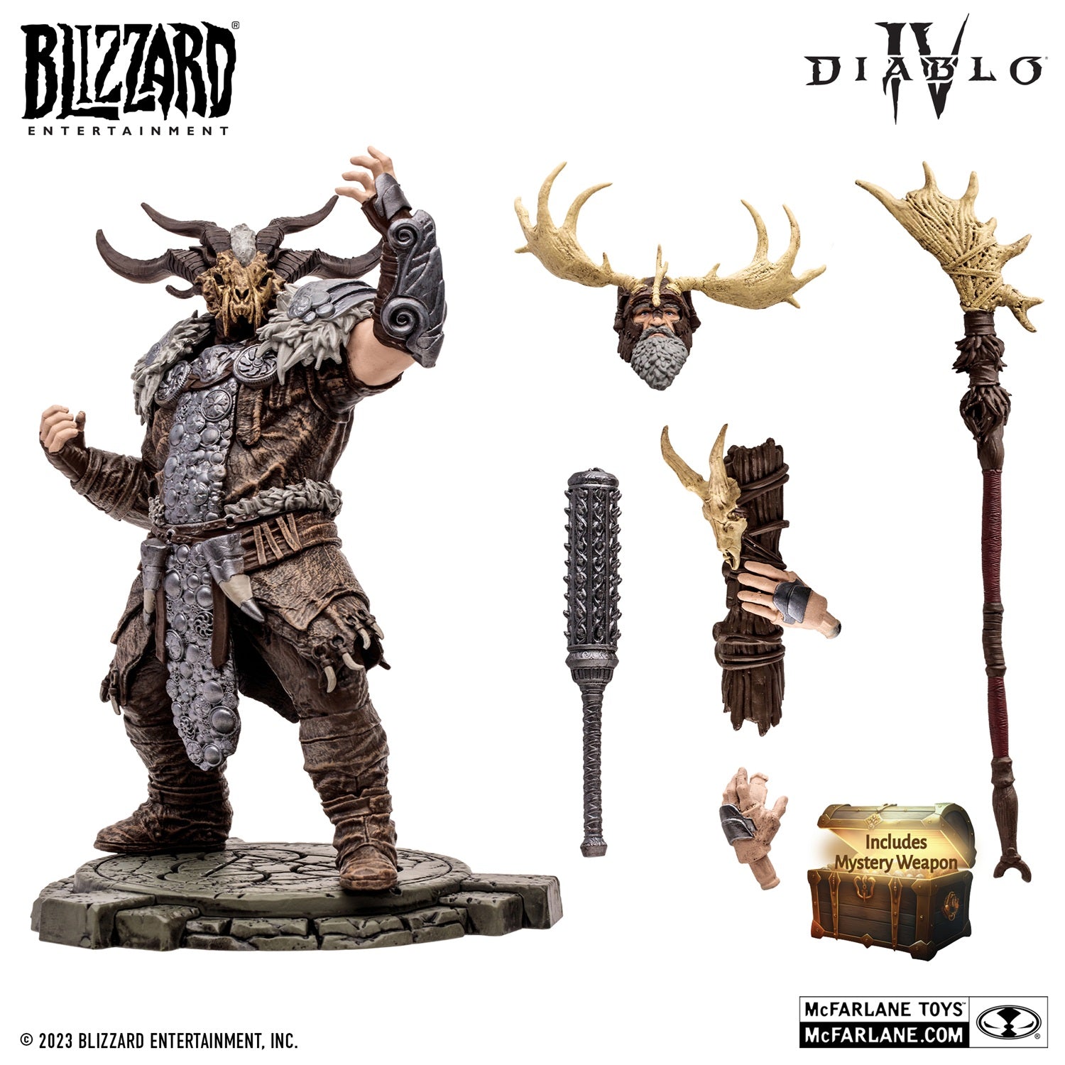 Diablo 4 figurine Common Landslide Druid McFarlane avec accessoires