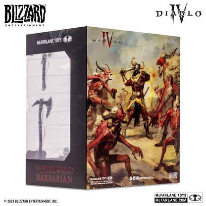 Diablo 4 figurine Epic Whirlwind Barbarian McFarlane arrière de la boite