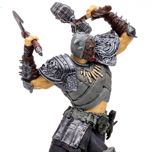 Diablo 4 figurine Epic Whirlwind Barbarian McFarlane en gros plan
