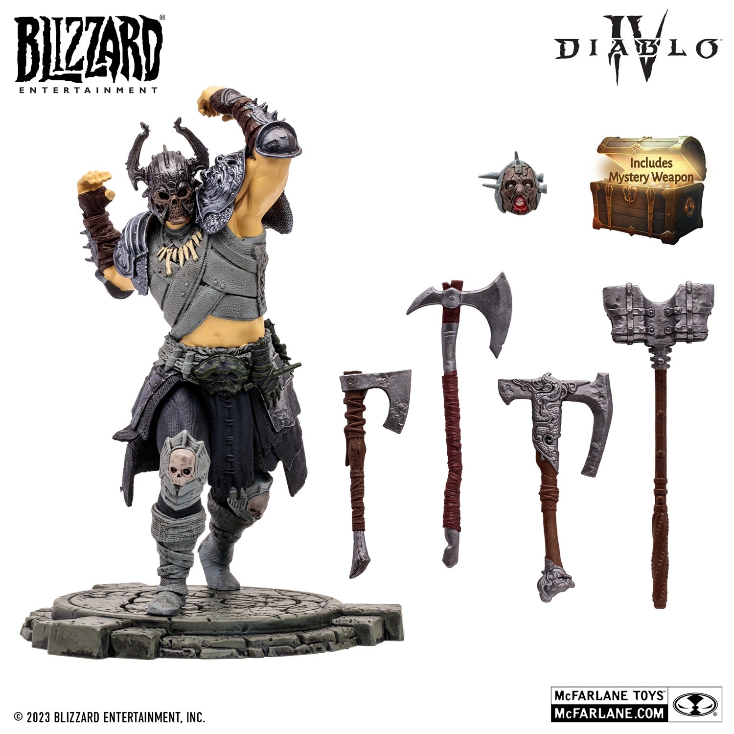 Diablo 4 figurine Epic Whirlwind Barbarian McFarlane avec accessoires