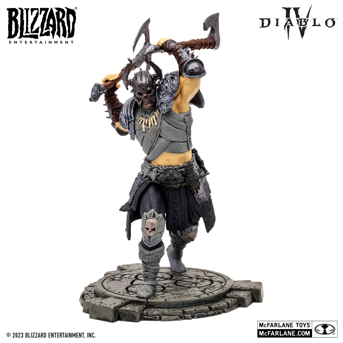 Diablo 4 figurine Epic Whirlwind Barbarian McFarlane de face