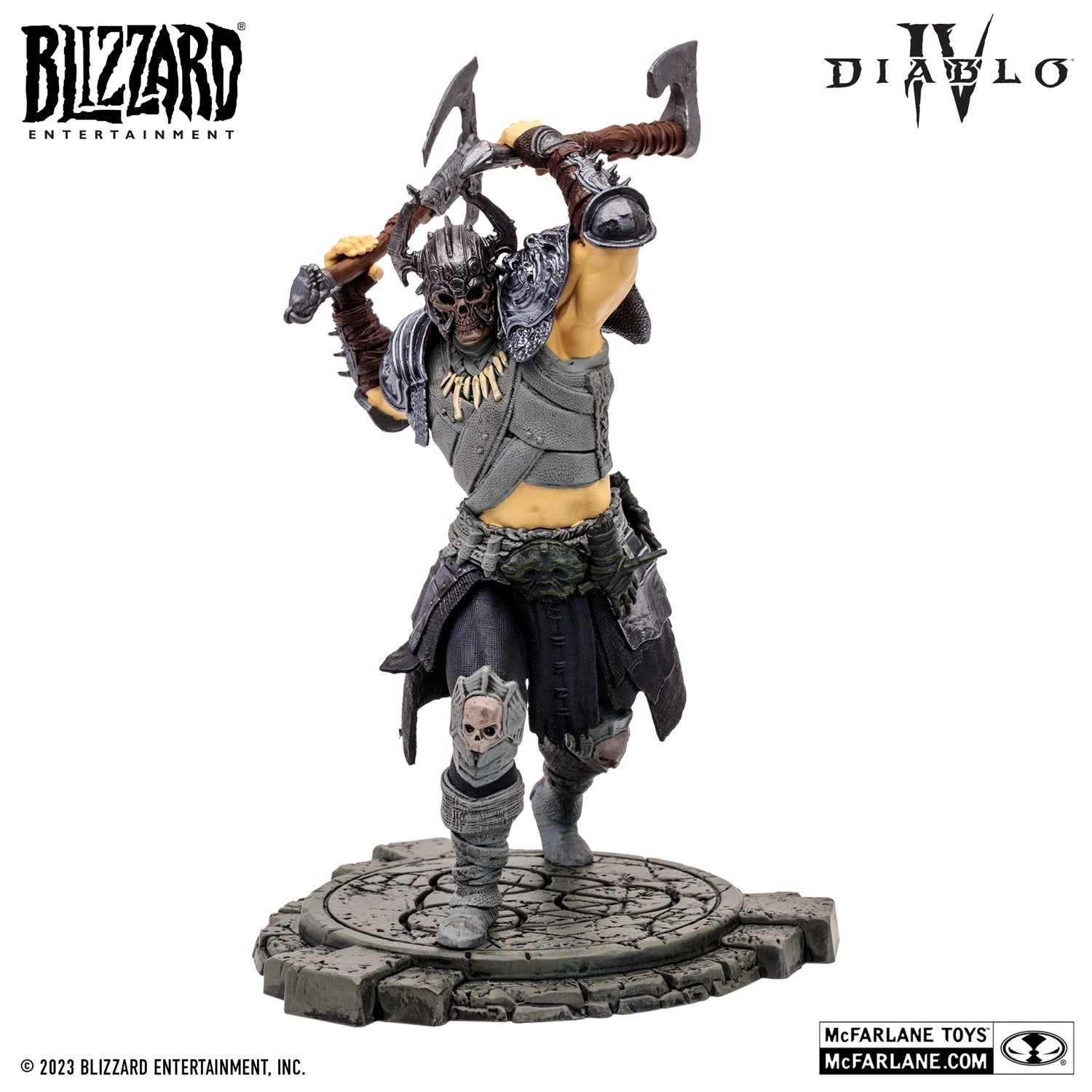 Diablo 4 figurine Epic Whirlwind Barbarian McFarlane de face
