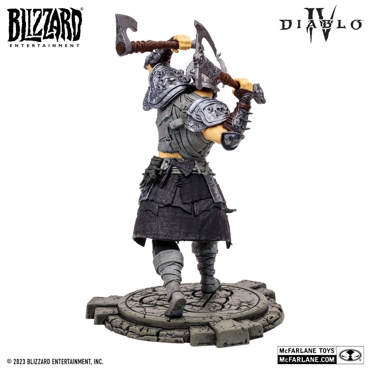 Diablo 4 figurine Epic Whirlwind Barbarian McFarlane de dos