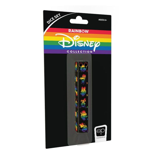 Jeu de 6 dès Disney Rainbow emballage de face