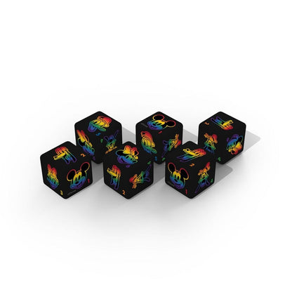 Jeu de 6 dès Disney Rainbow détail des dès
