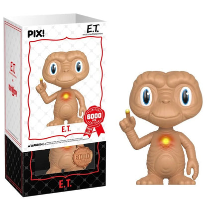 Figurine Pix! de E.T. l'extra-terrestre vue avec sa boite