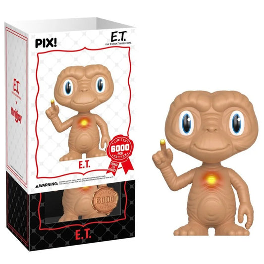 Figurine Pix! de E.T. l'extra-terrestre vue avec sa boite