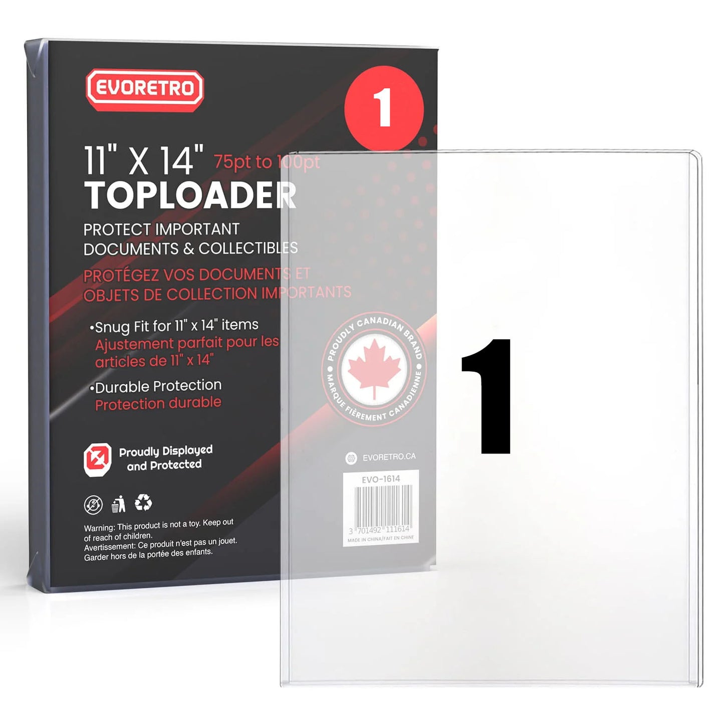 Evoretro, 11" x 14" Rigid Toploader (EVO-1614-1)