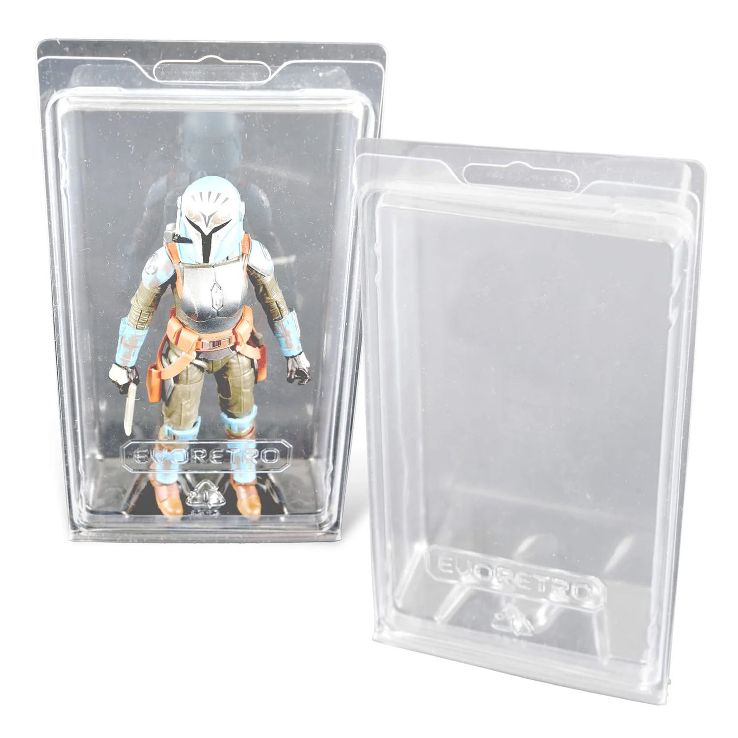 Evoretro, clear clamshell single display case protector for 6" figure loose (EVO-9307)