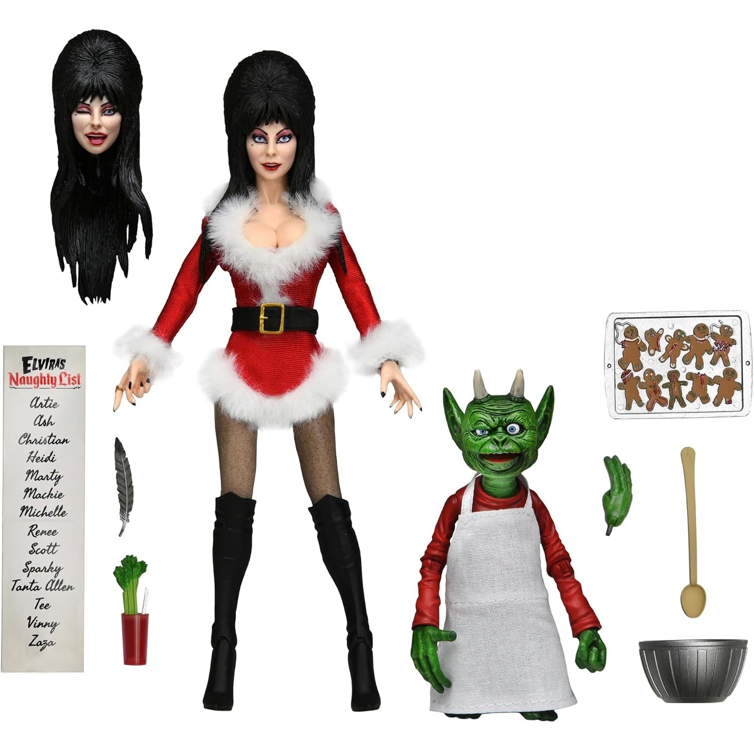 Figurine Elvira's Scary Xmas avec accessoires
