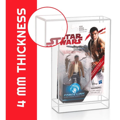 Evoretro, boiier en acrylique rigide pour figurine Sar Wars Force Link avec épaisseur