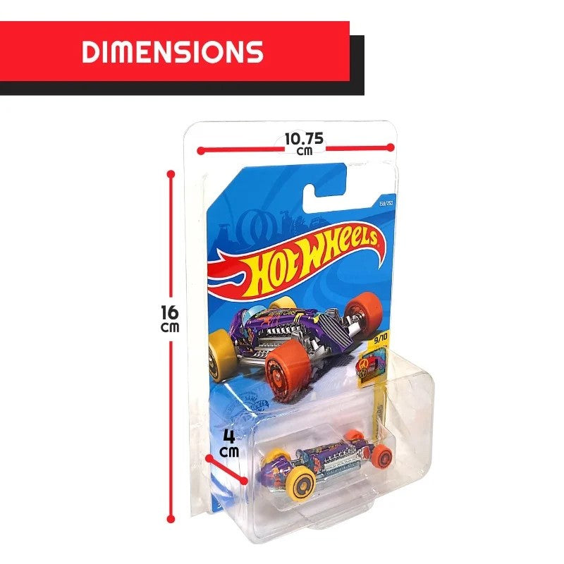 Evoretro boite de protection pour Hot Wheels emballée avec dimensions