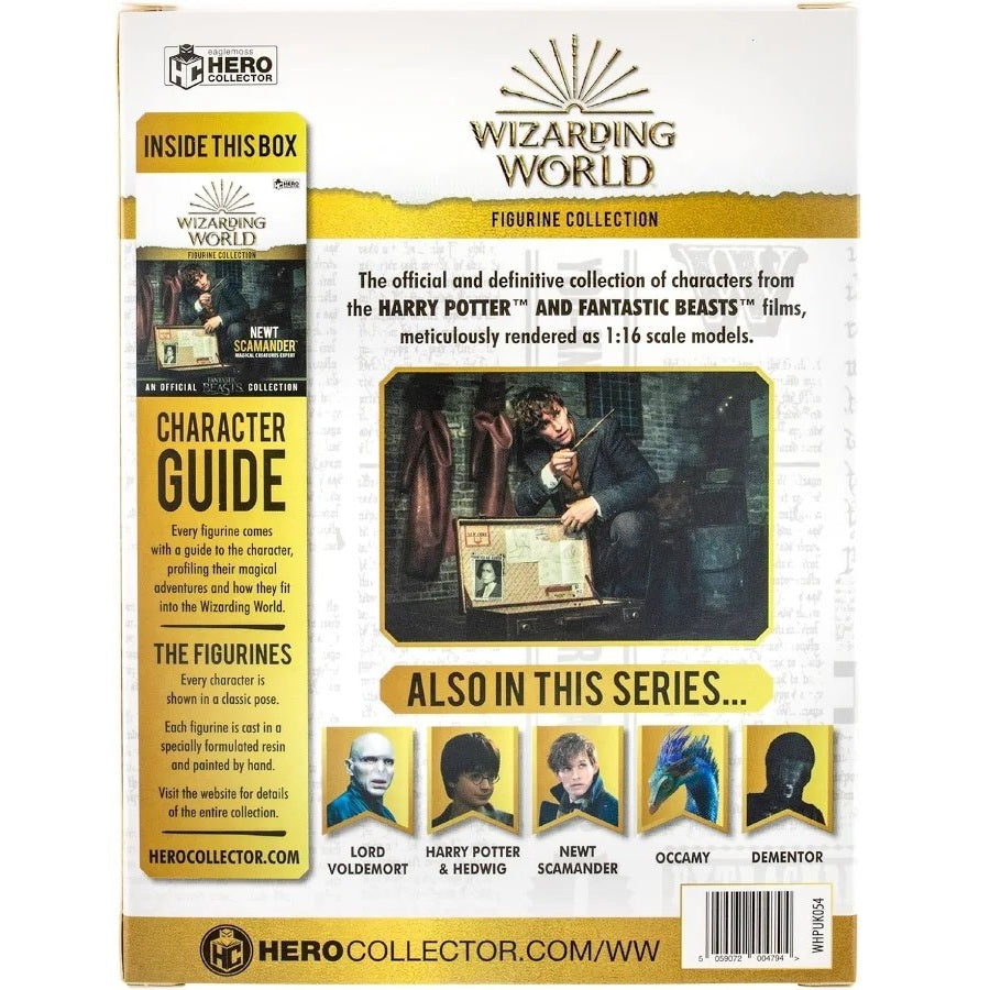 Fantastic Beast figurine Wizarding World Newt Scamander arrière de la boite