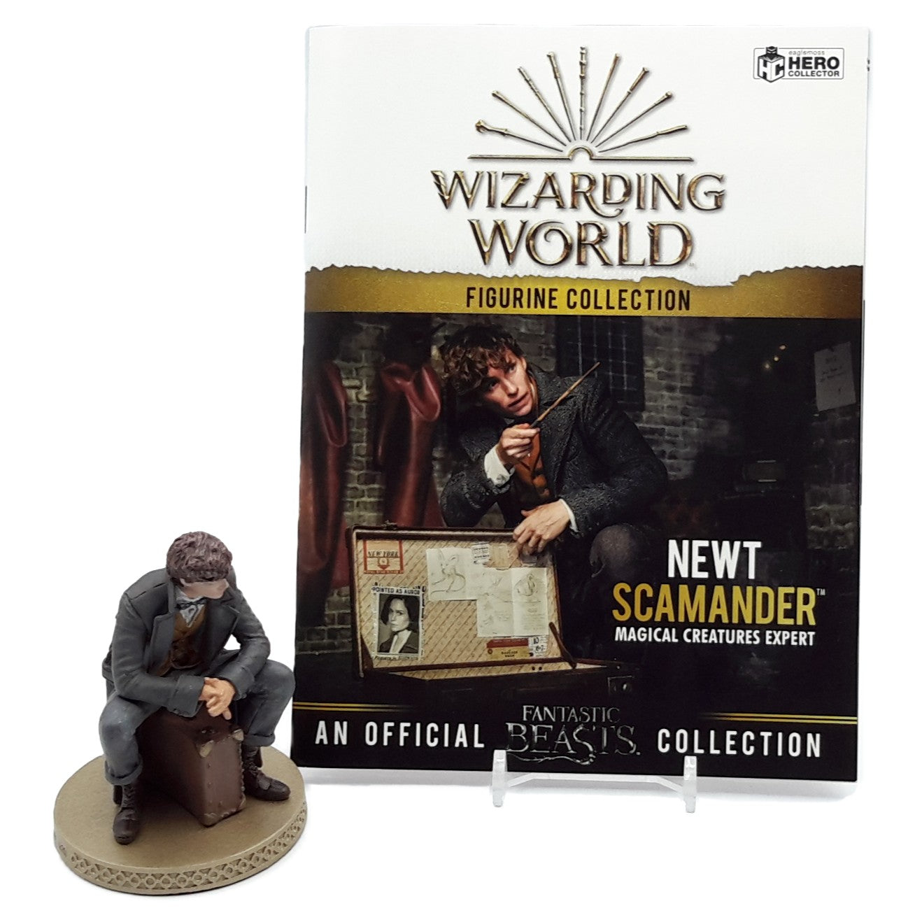 Fantastic Beast figurine Wizarding World Newt Scamander avec le livret