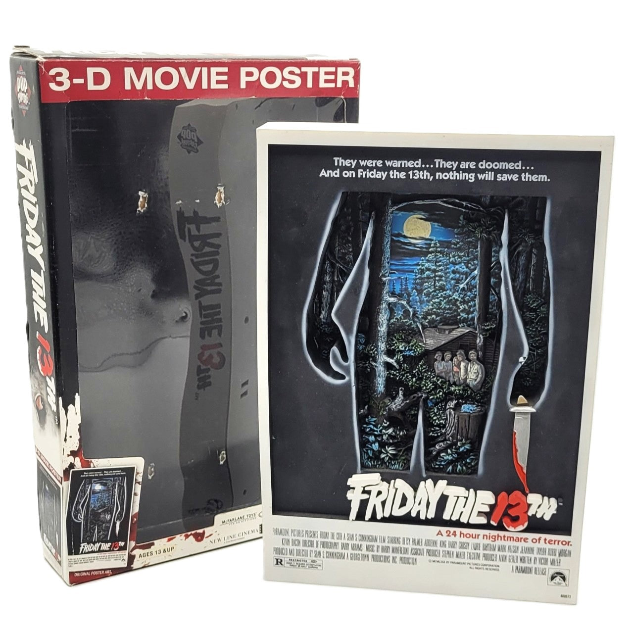 Affiche 3-D Movie Poster de Vendredi 13 avec sa boite