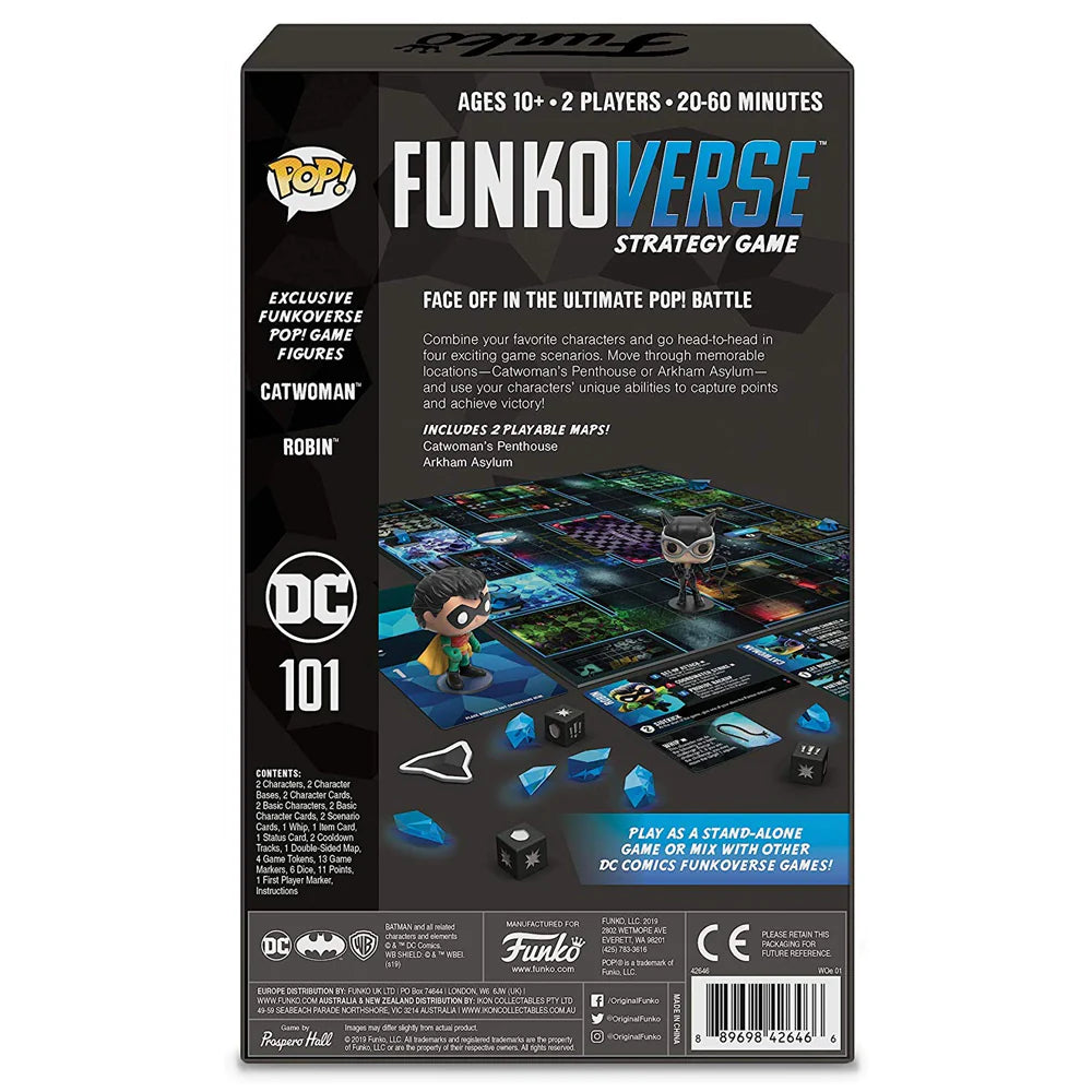 DC Comics jeu FunkoVerse Batman arrière de la boite