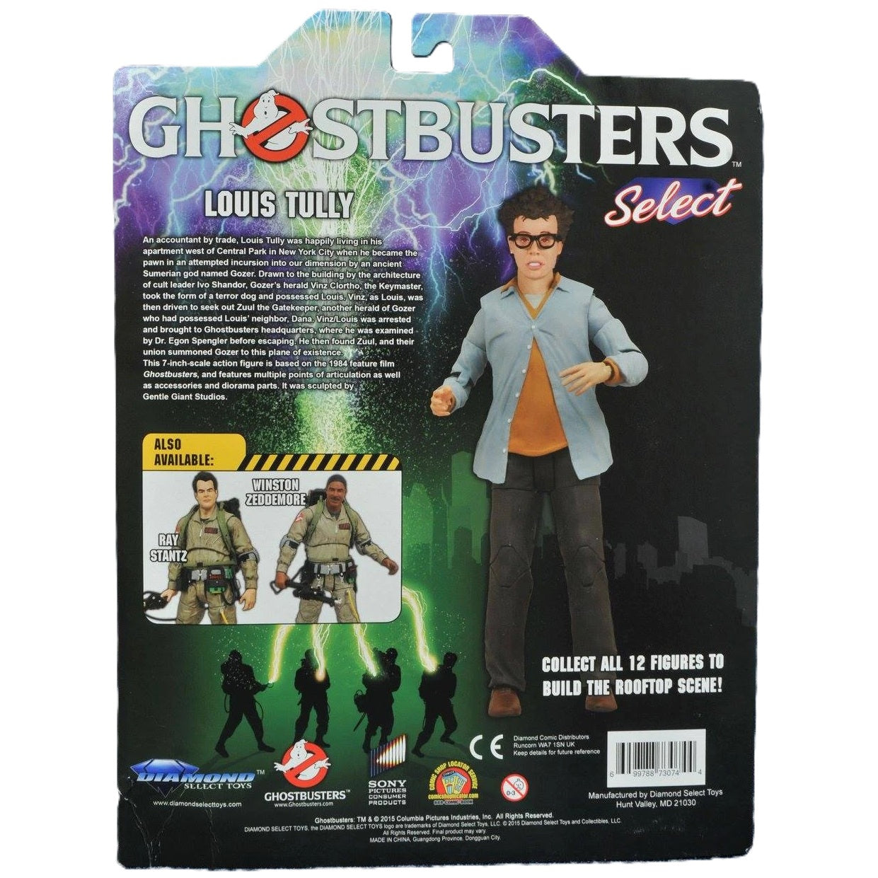 Figurine Select de Louis Tully arrière de la boite