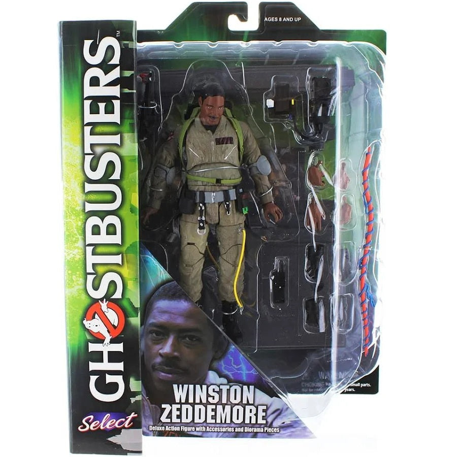 Figurine Select de Winston Zeddemore dans Ghostbusters dans sa boite