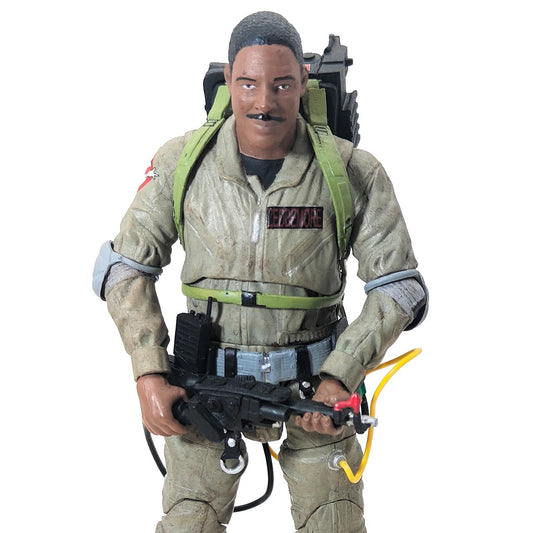 Figurine Select de Winston Zeddemore dans Ghostbusters en gros plan