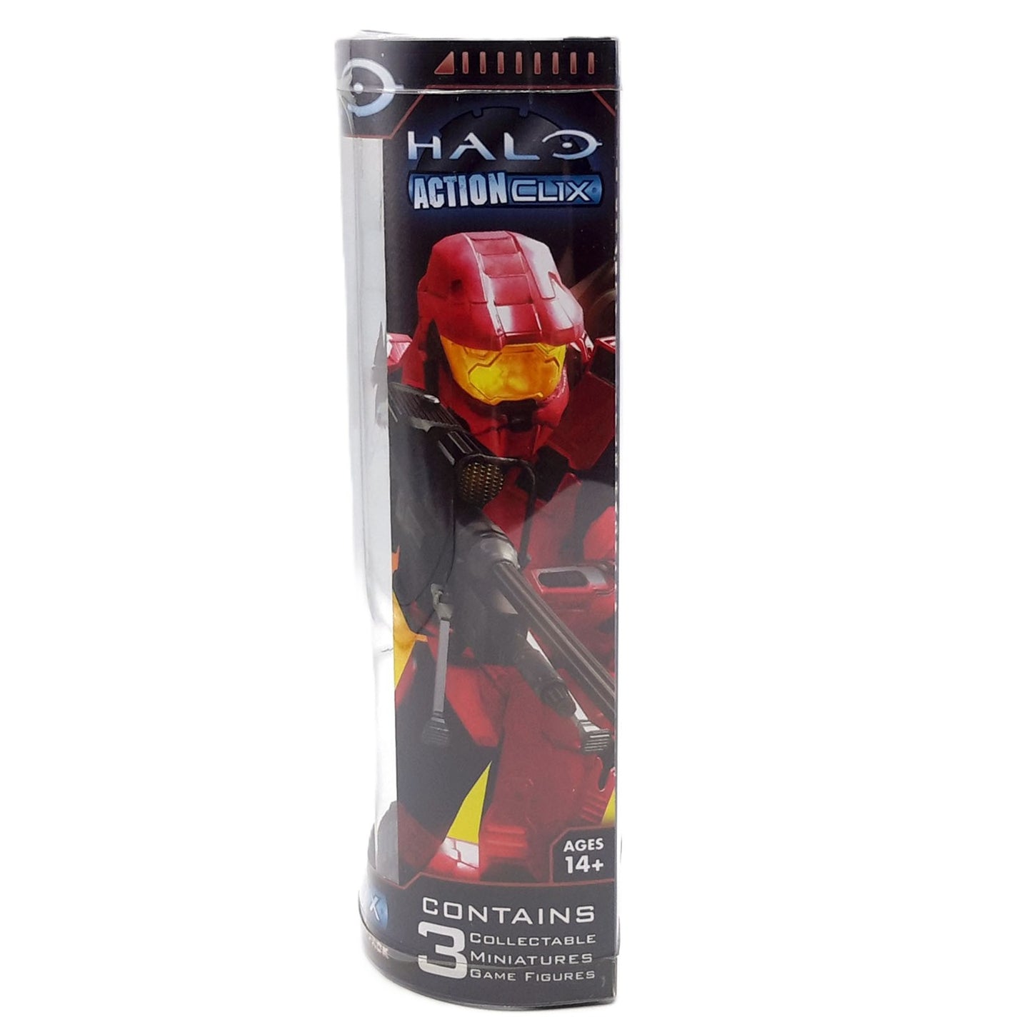 Halo Red Spartan Battle pack Action Clix vue de profil gauche