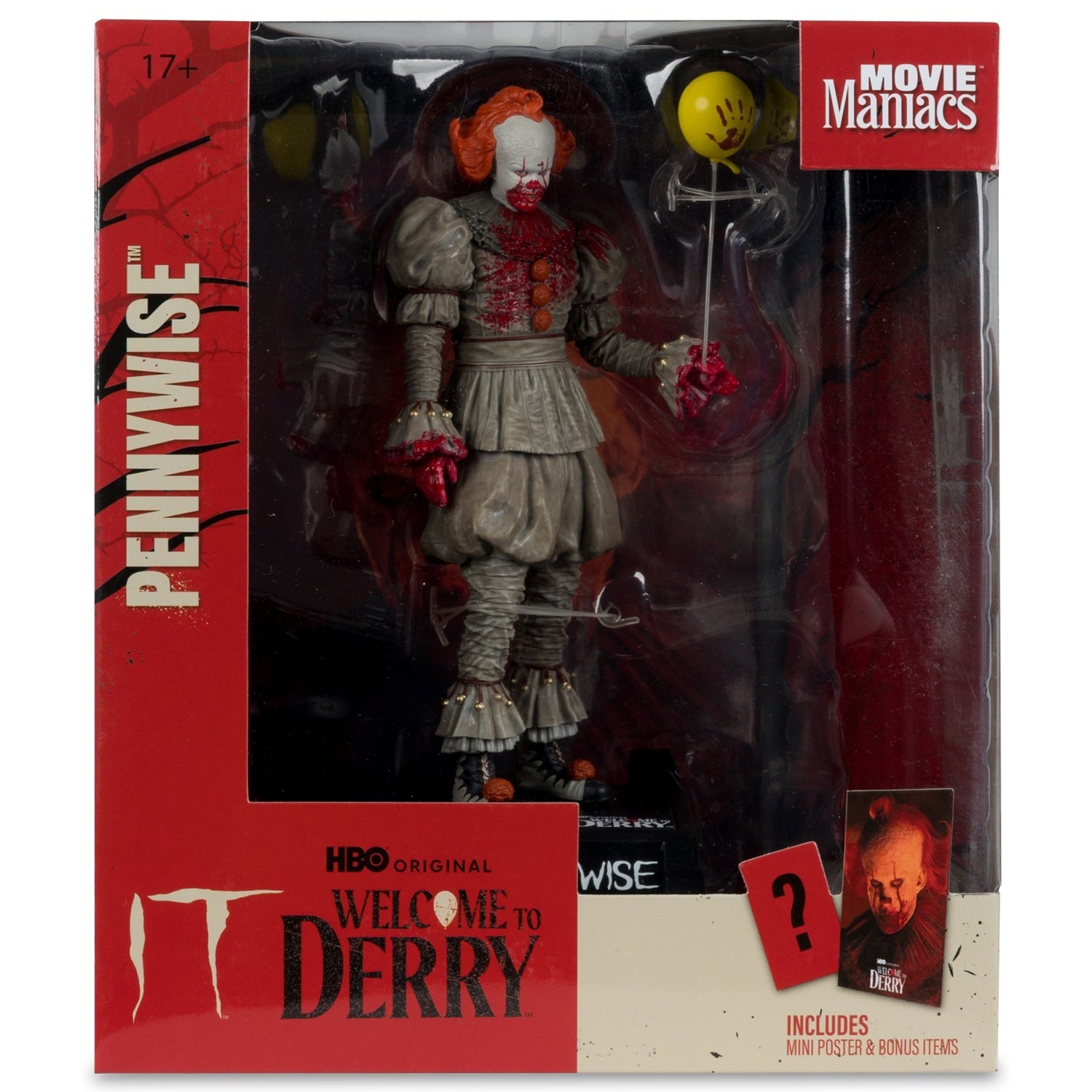 It Welcome to Dery figurine Movie Maniacs Pennywise ensanglanté en boite