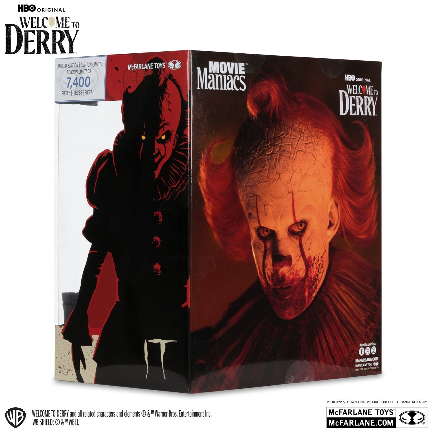 It Welcome to Dery figurine Movie Maniacs Pennywise ensanglanté arrière de la boite