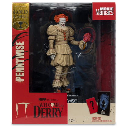 It, Welcome to Derry, figurine Pennywise Gold Label Movie Maniacs McFarlane en boite