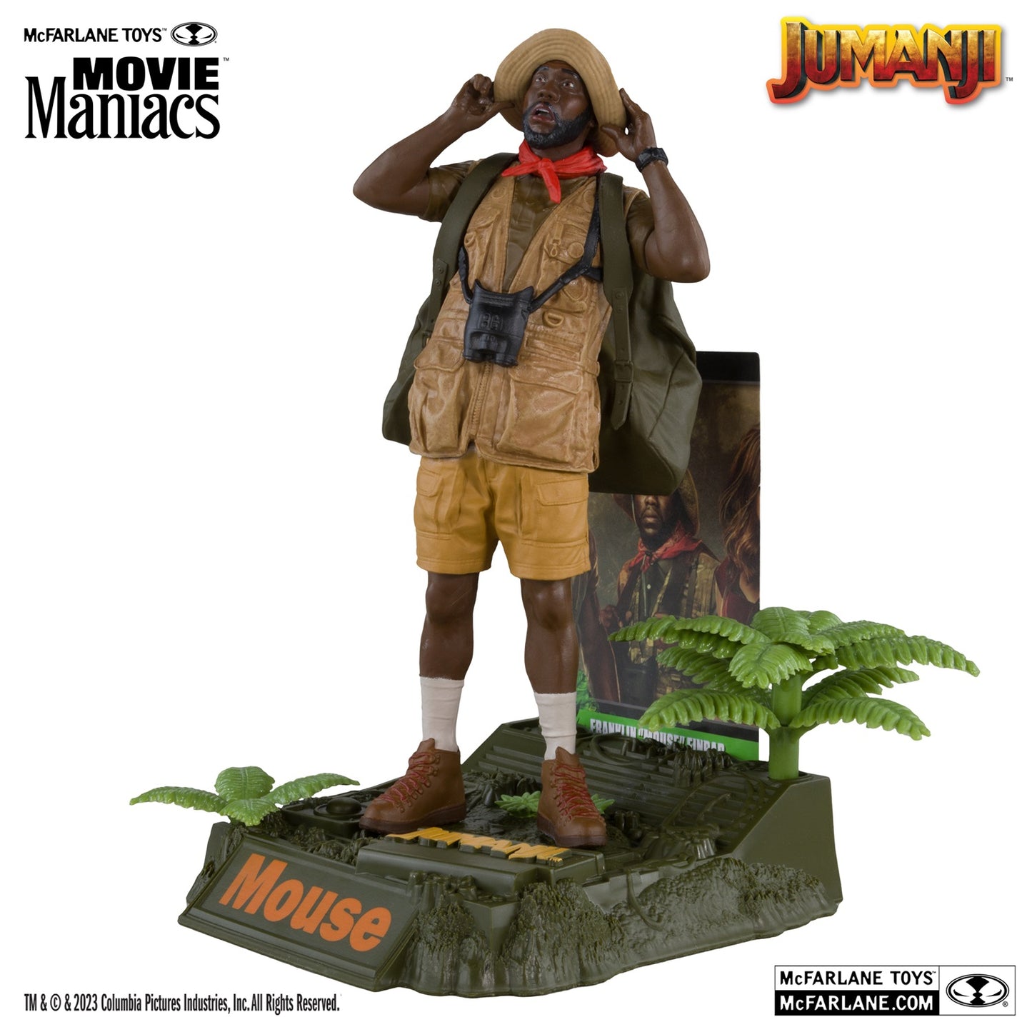 Jumanji, figurine Movie Maniacs Franklin Mouse Finbar McFarlane de face