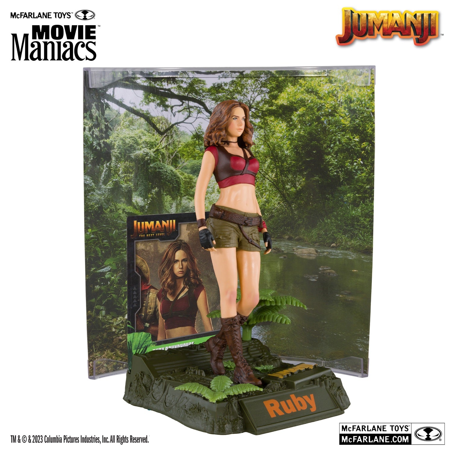 Jumanji, figurine Movie Maniacs Ruby Roundhouse McFarlane de 3/4