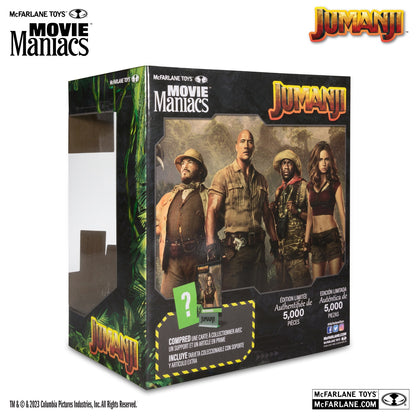 Jumanji, figurine Movie Maniacs Ruby Roundhouse McFarlane arrière de la boite