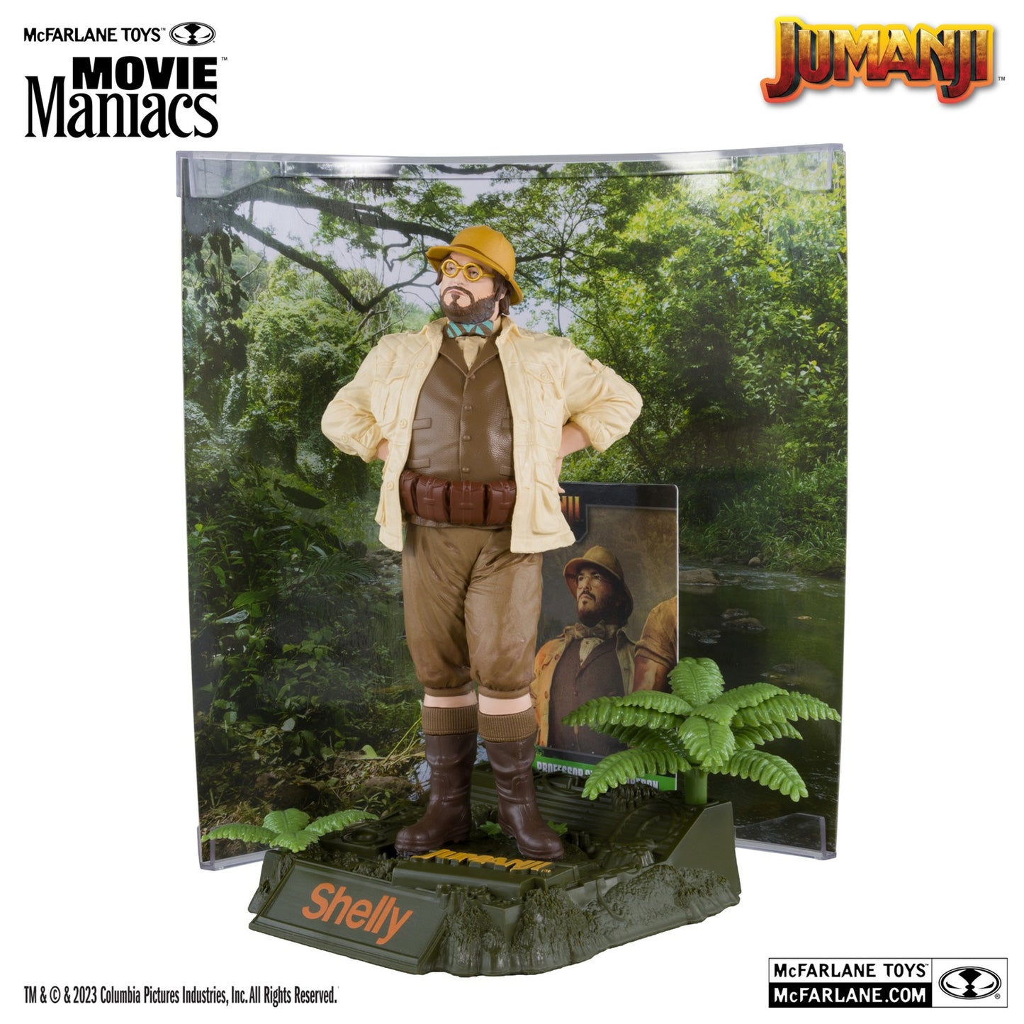 Jumanji, figurine Movie Maniacs Sheldon Oberon McFarlane de 3/4