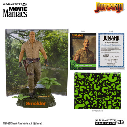 Jumanji, figurine Movie Maniacs Smolder Bravestone McFarlane avec accessoires