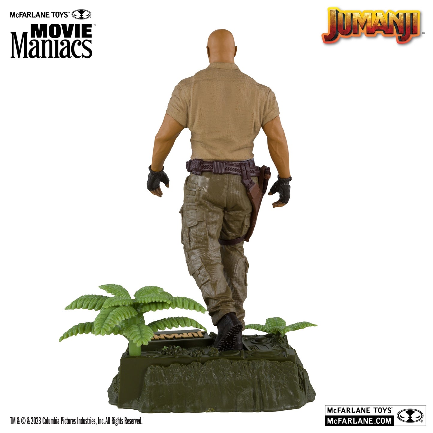 Jumanji, figurine Movie Maniacs Smolder Bravestone McFarlane de dos