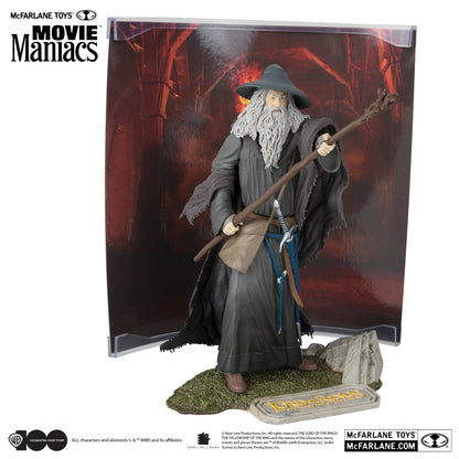 Figurine Gandalf the Grey, McFarlane Movie Maniacs avec le fond