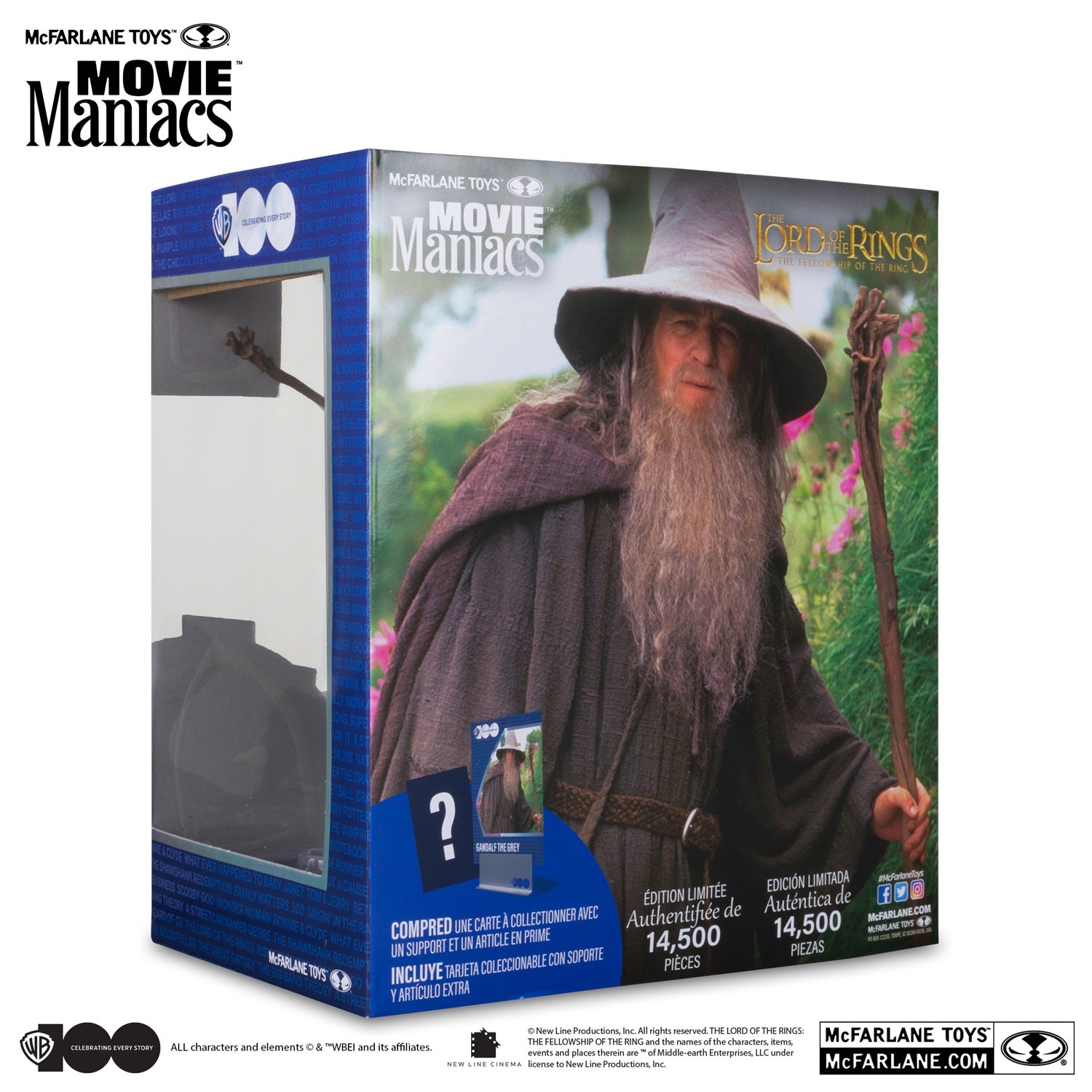 Figurine Gandalf the Grey, McFarlane Movie Maniacs arrière de la boite