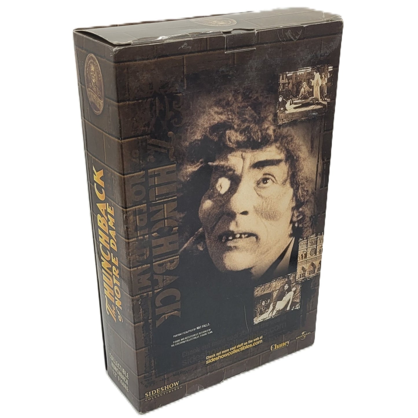Notre Dame de Paris, figurine 12" Quasimodo (Sideshow) arrière de la boite