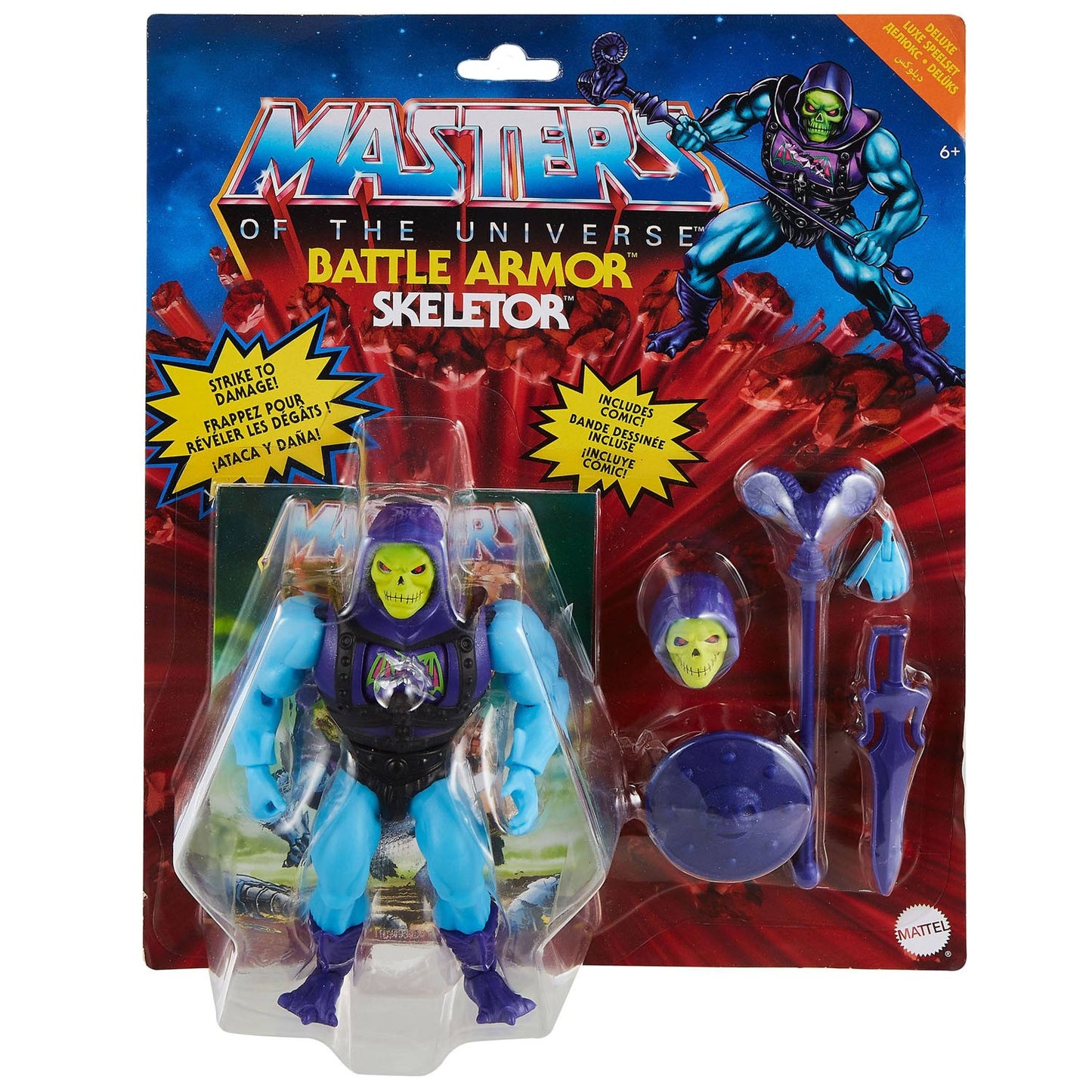 Masters of the Universe figurine Battle Armor Skeletor en boite