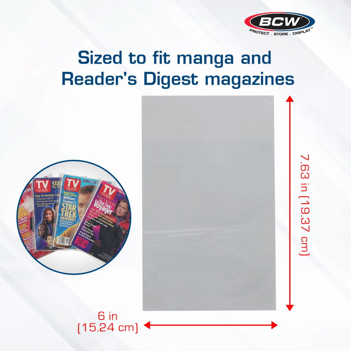 BCW, sacs Manga, paquet de 100 (1-BDIG)
