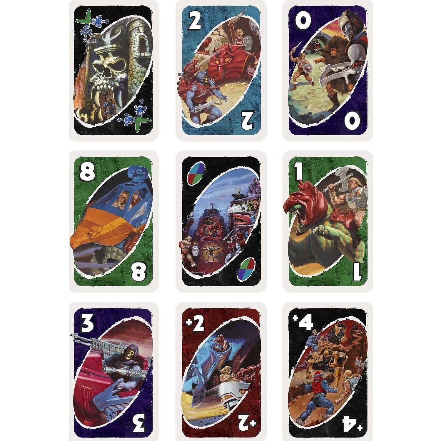 Les Maitres de l'univers jeu de carte Uno cartes spéciale