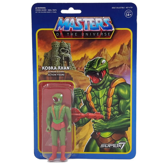 Masters of the Universe, figurine Kobra Khan par Super7 devant de la boite
