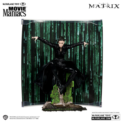Matrix, figurine Trinity Movie Maniacs McFarlane de face