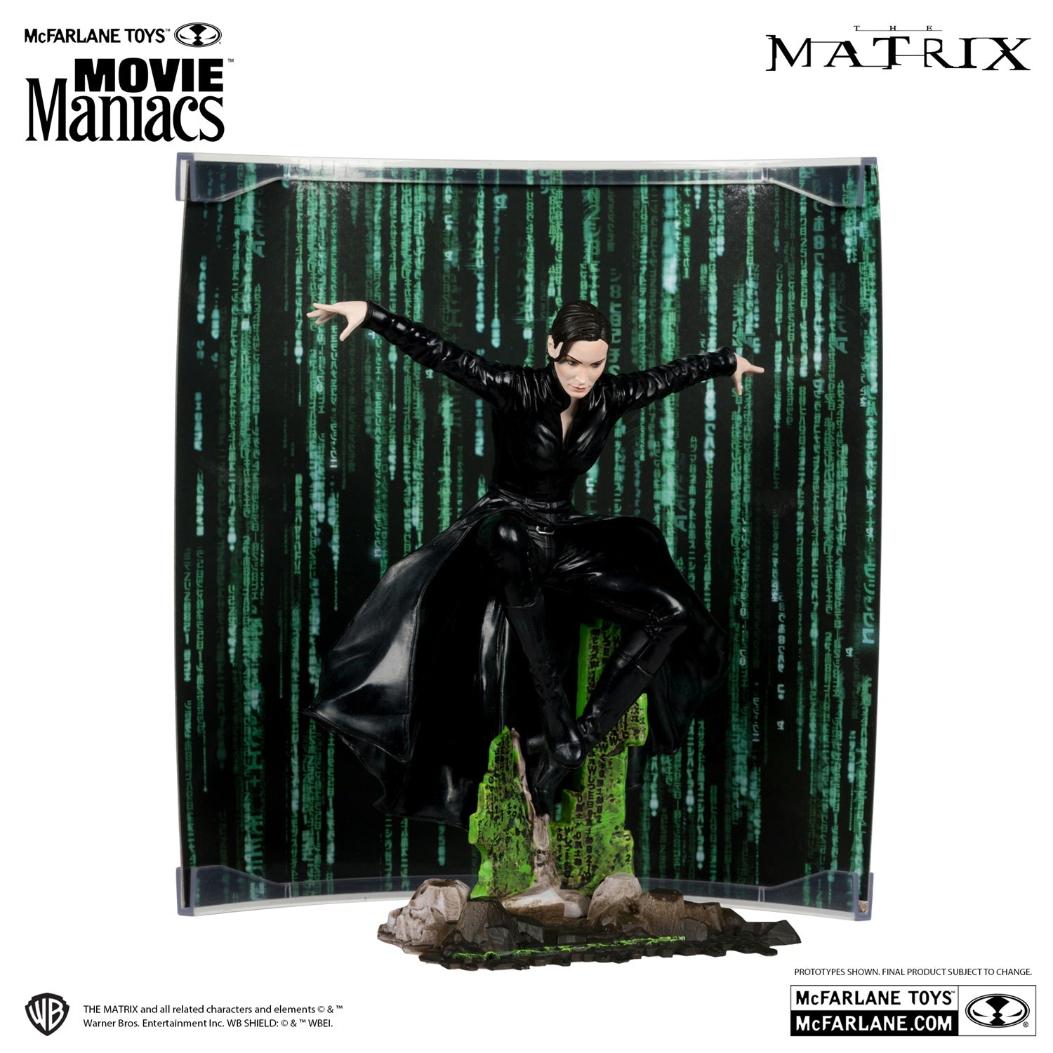 Matrix, figurine Trinity Movie Maniacs McFarlane en action