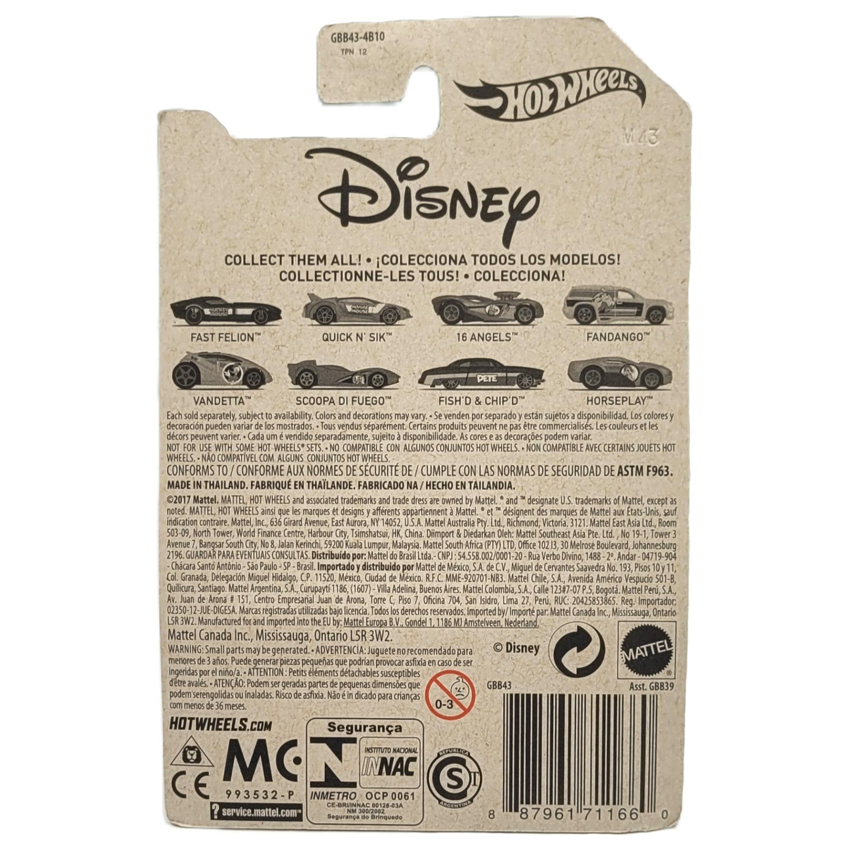 Mickey Mouse Hot Wheels Fast Felion de dos